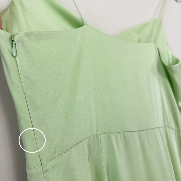 INTERMIX Paris Silk Midi Slip Dress Pistachio Green - Picture 11 of 15